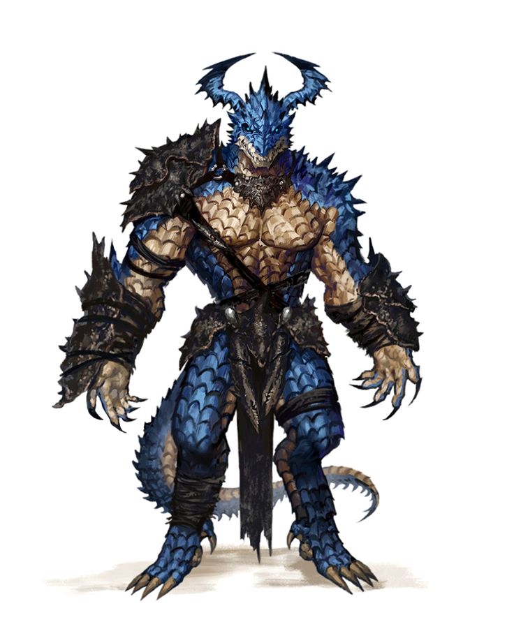 an image of a demonic creature with blue and black paint on its body, standing in front of a white background