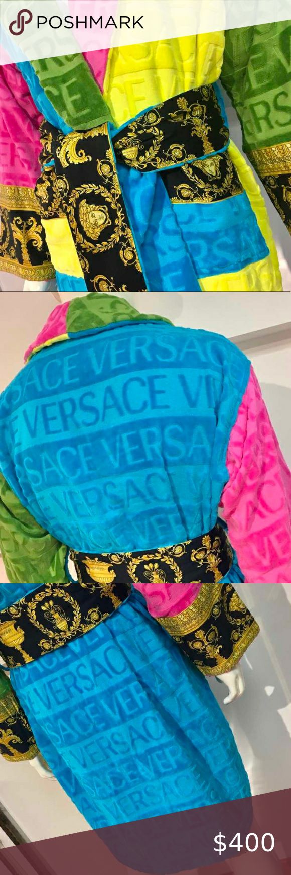 Colorful I ❤️ Versace robe size medium Colorful I ❤️ Versace robe size medium still has tags never used brand new Versace Intimates & Sleepwear Robes Versace Pink, Sleepwear Robe, Women's Intimates, Pink Blue, Versace, Size Medium, Brand New, Tags, Pink