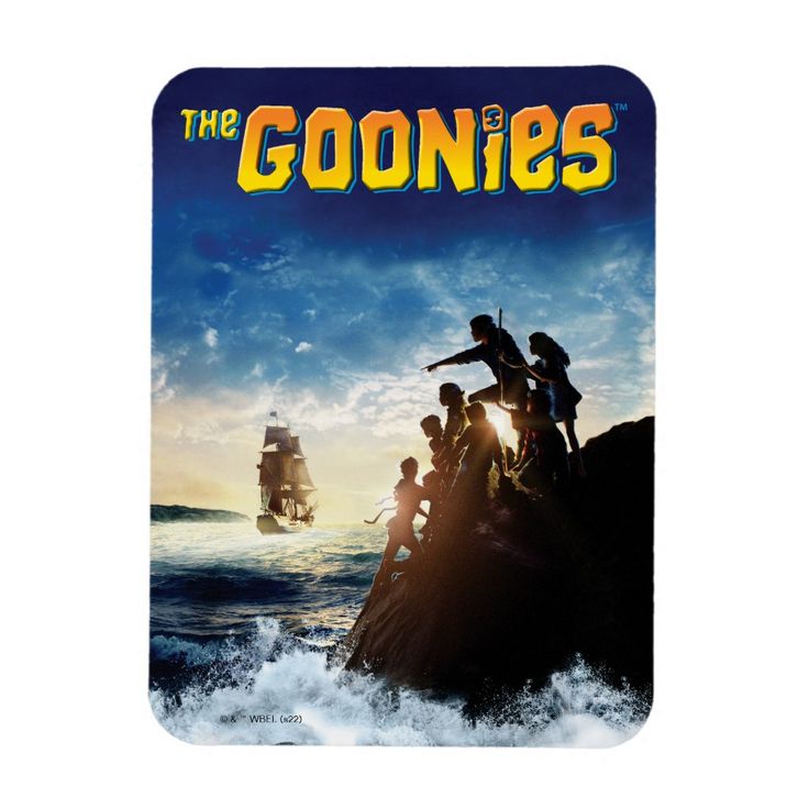 the goonies movie poster on a white background