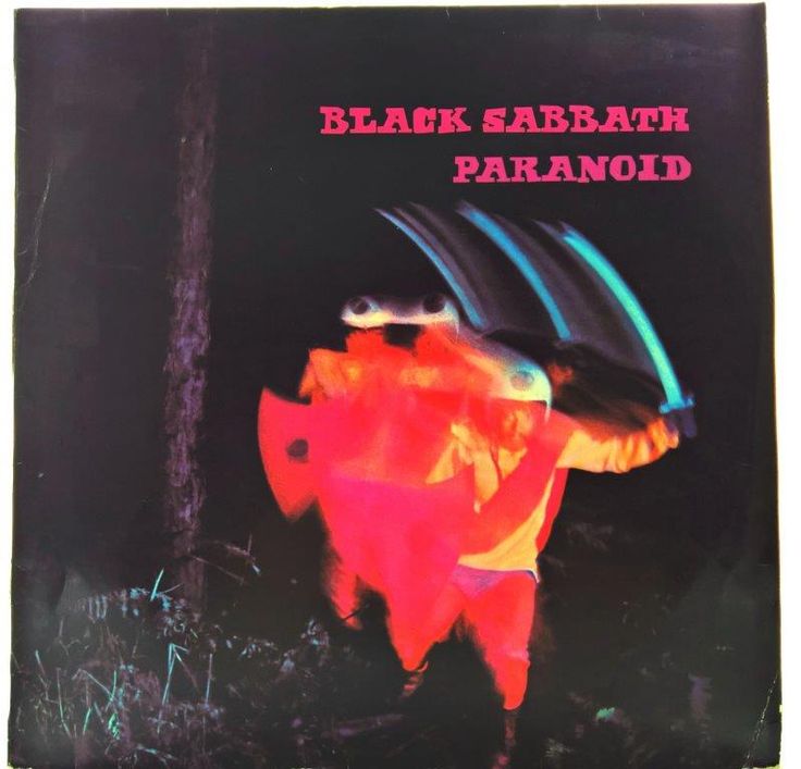 black sababath paranoid album cover with an image of a rhinoceros