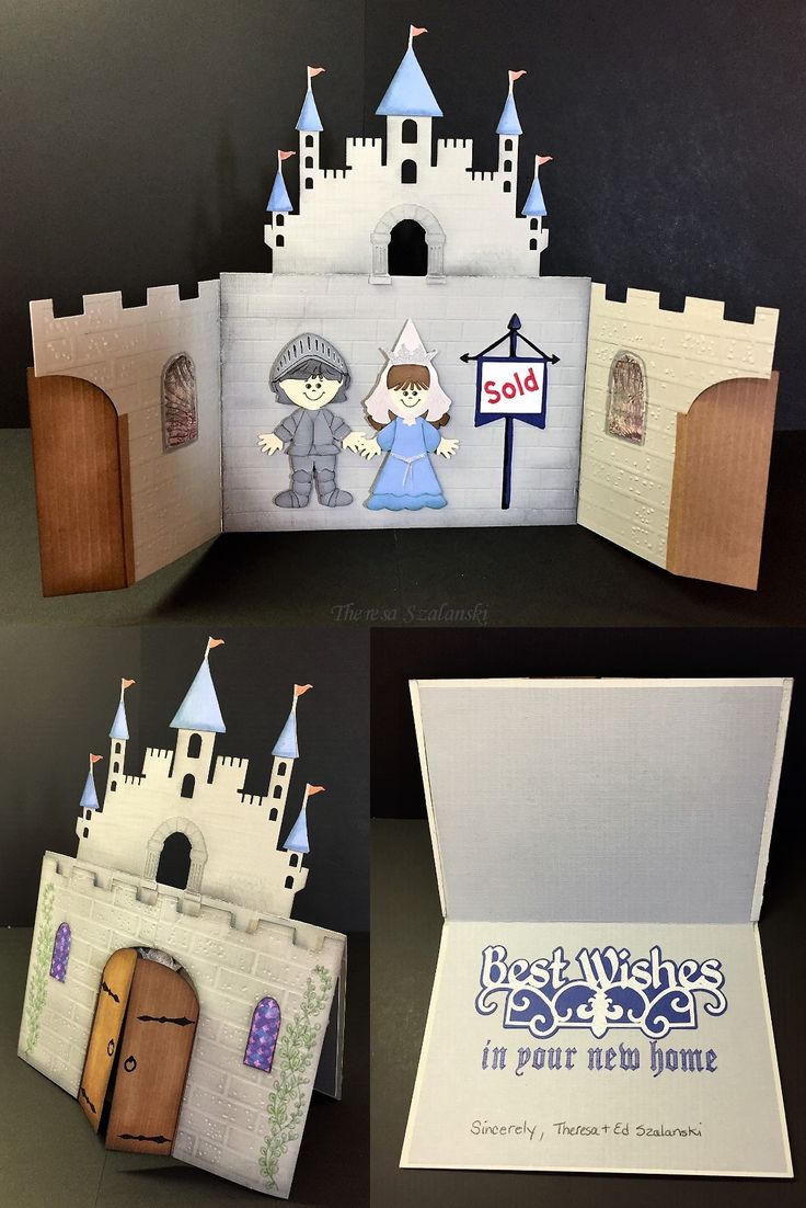 the paper castle is made to look like it has been built with children's drawings