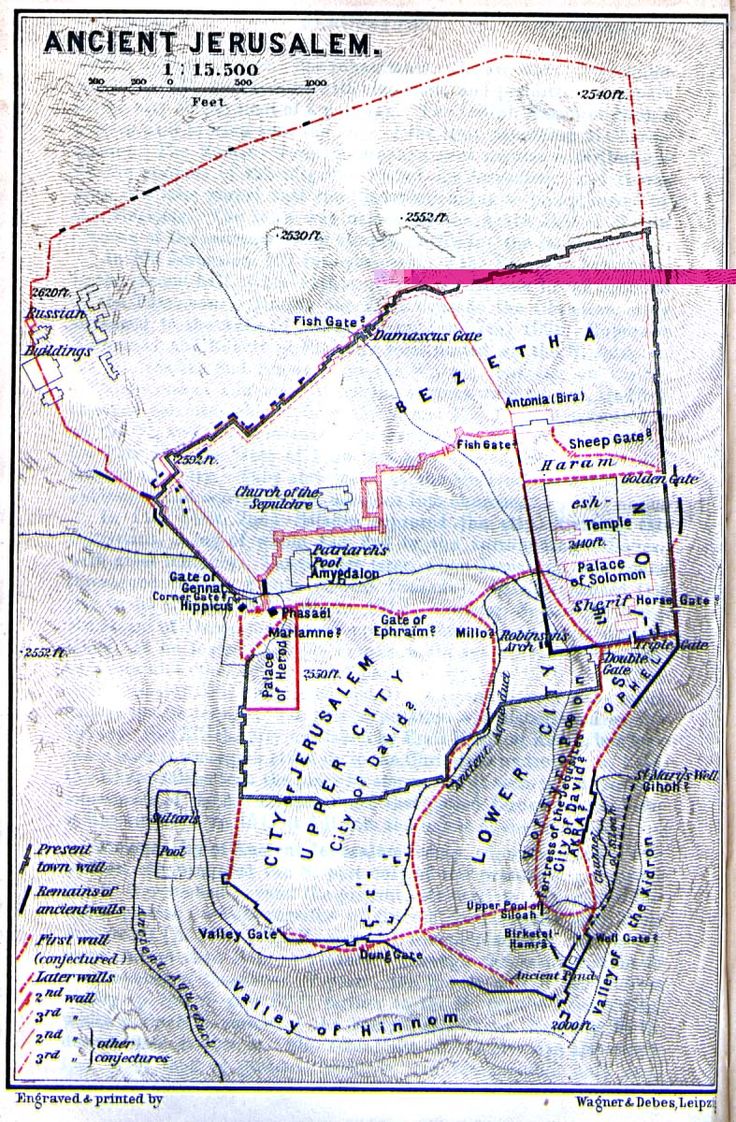 Jerusalem Map, Ancient Jerusalem, Jewish History, Ancient History ...