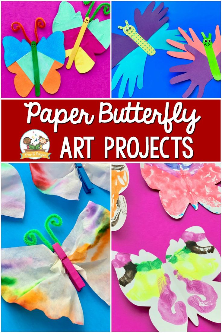 paper butterfly art projects for kids to make