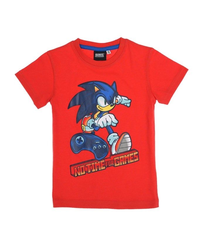 Sonic The Hedgehog T-Shirt Rot Grau - Rot / 122/128 | Sonic t shirt ...