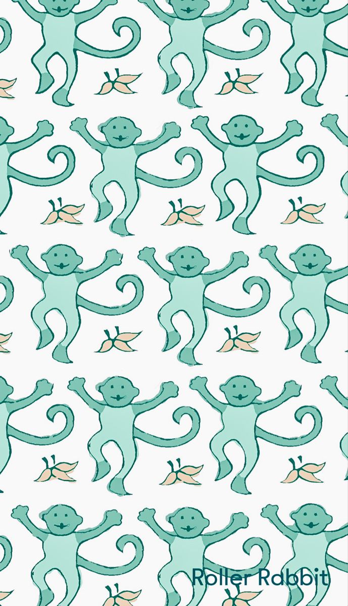 an image of a blue monkey pattern on a white background