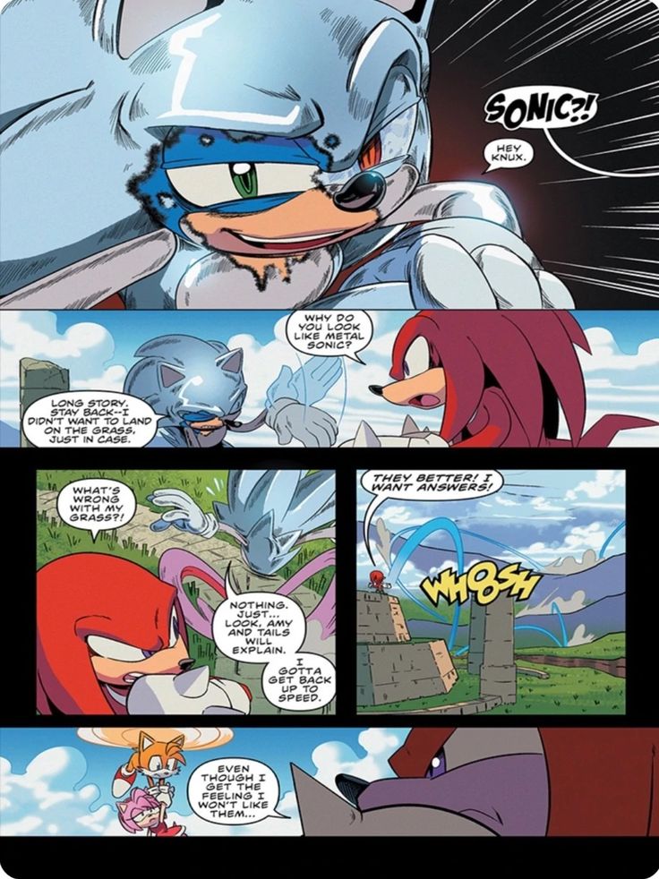 an image of sonic and tails comic page