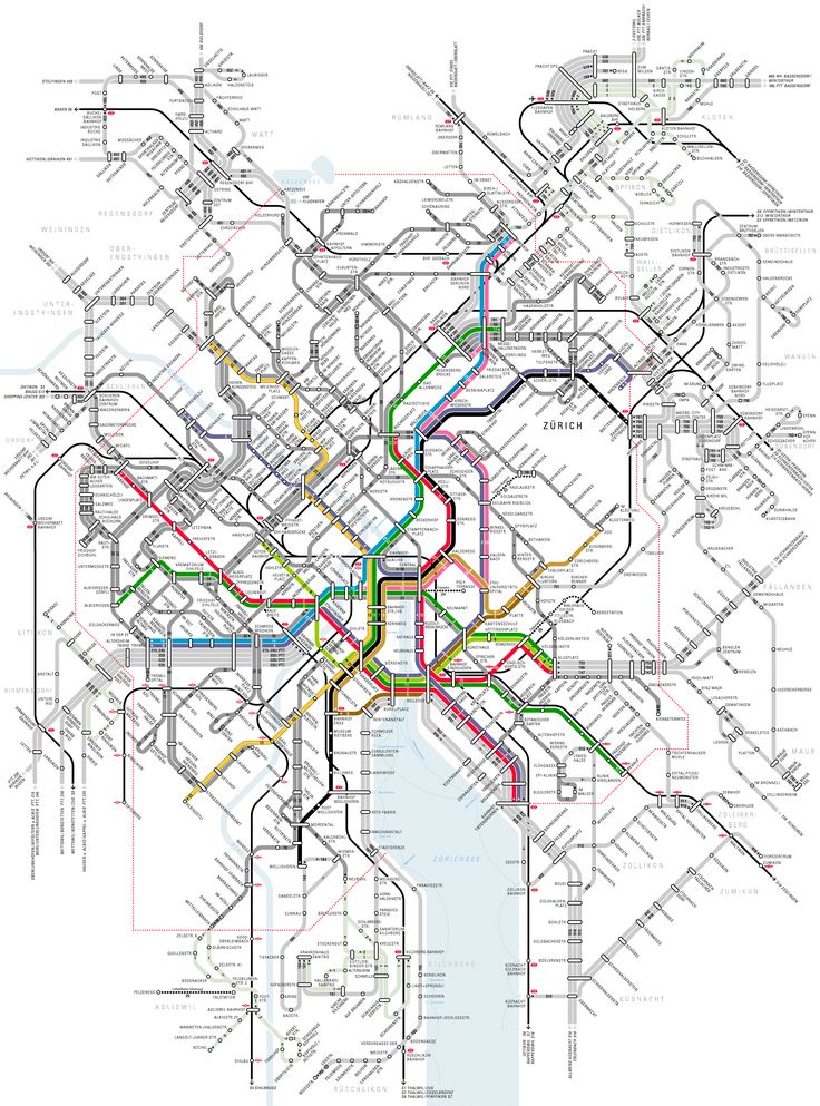 a subway map with many lines and colors