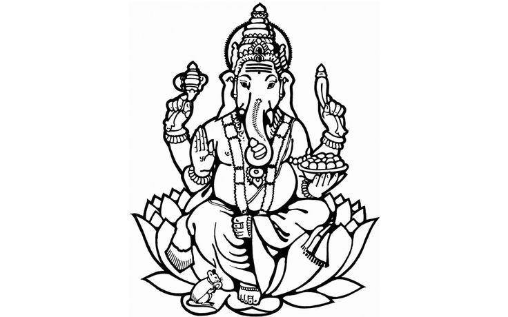 an elephant sitting on top of a lotus flower