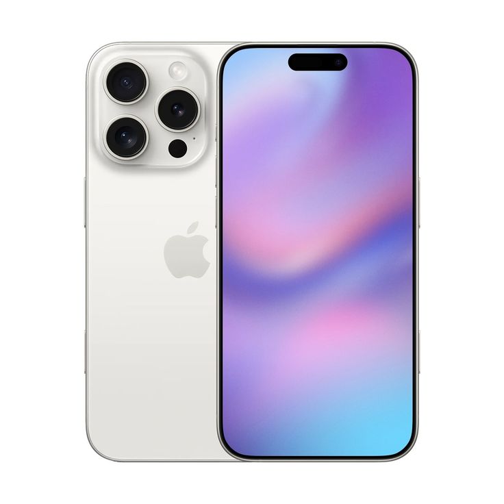 the new iphone 11 pro is shown in white and silver, with two cameras on each side