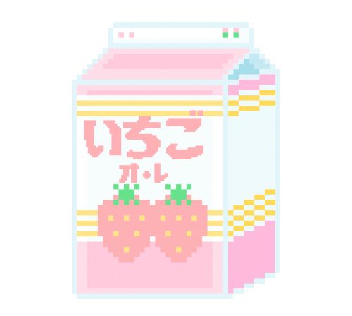 #pale #milk #japanese #pixel #transparent #tumbrl #cute #いち | Pixel art ...