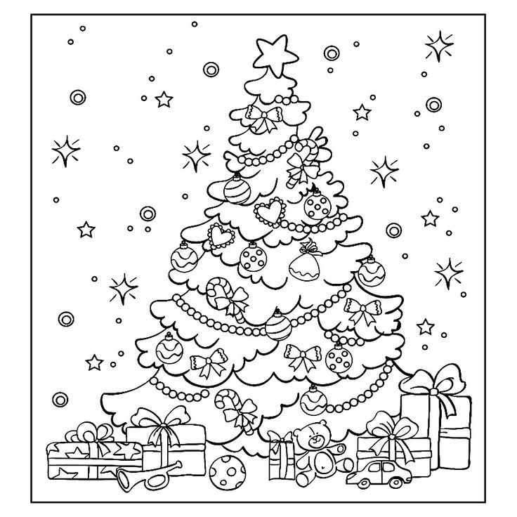 Christmas Tree Coloring Page