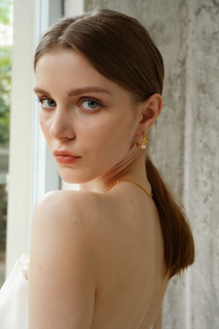 Anuket 18k Gold C Hoop Earrings – Artsory Chic Yellow Gold Hoop Earrings For Party, Chic Small Hoop Gold Plated Earrings, Minimalist Gold Plated Earrings For Party, Chic Evening Jewelry With Delicate Chain, Gold Feminine Earrings For Evening, Elegant Gold Hoop Earrings For Wedding, Elegant Gold Hoop Earrings For Party, Elegant Yellow Gold Hoop Earrings For Gift, Gold Feminine Earrings For Party