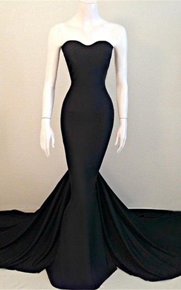 Prom Gown For Teens, Black Mermaid Prom Dress, Sweetheart Evening Dress, Sweep Train Prom Dress, Evening Dress Long, Sweetheart Prom Dress, Black Prom Dress, Black Prom, فستان سهرة