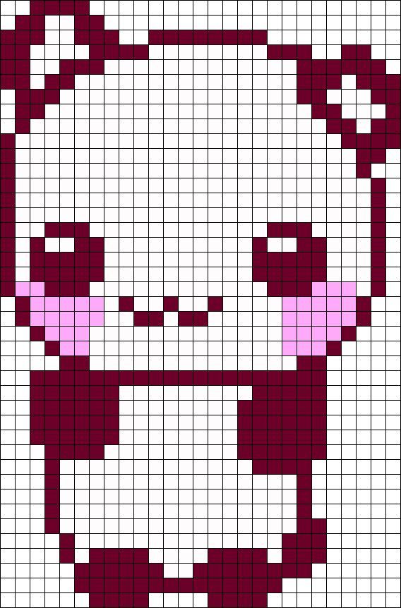 a cross stitch pattern with an image of a panda bear