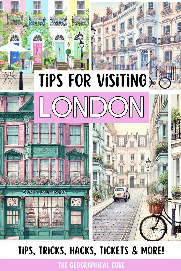 Pinterest pin graphic for tips for visiting London Trip To Uk Travel Tips, London For First Timers, England Travel Tips, London In 5 Days, Traveling To London Tips, London To Do Things To Do, Best Places To See In London, Travel London Tips, London Travel Guide Places To Visit