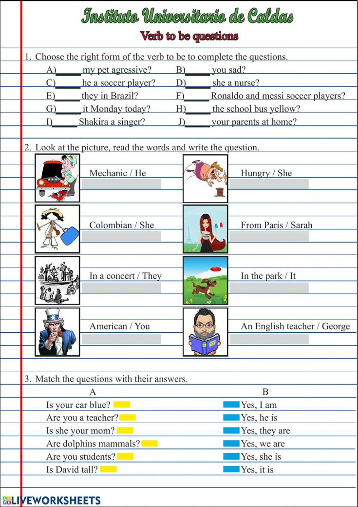 the worksheet is filled with pictures and words to help students understand what they are doing