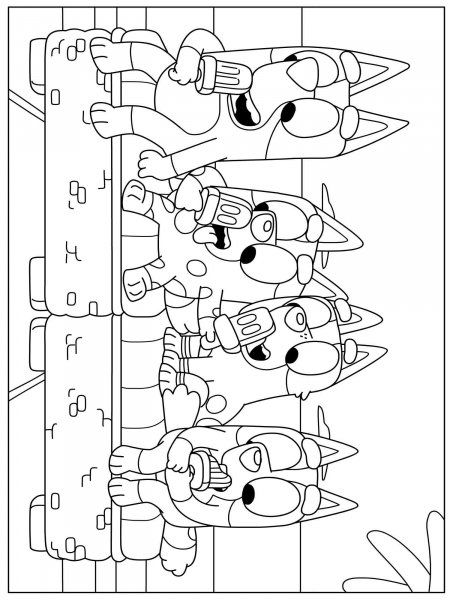 Bluey coloring pages in 2024 | Cool coloring pages, Coloring pages ...