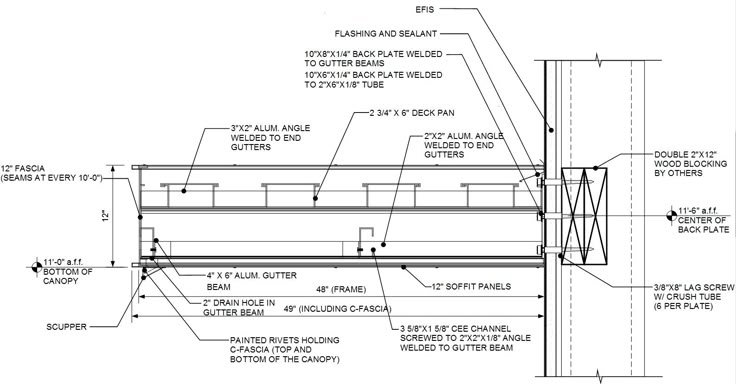 an architectural drawing showing the details of a window frame and its components, including measurements