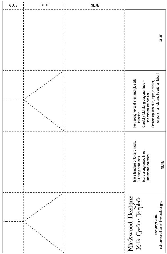 Milk Carton Pattern | Box template, Milk carton, Diy box