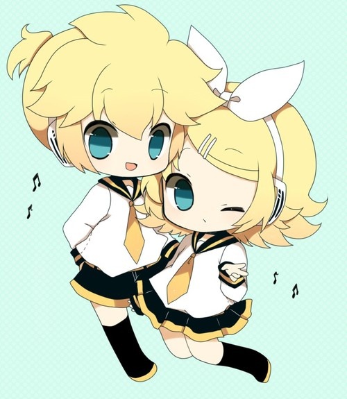 /Kagamine Twins Len Y Rin, Desenhos Love, Kagamine Rin And Len, Rin Kagamine, Chibi Characters, Chibi Drawings, Cute Chibi, Hatsune Miku, Matching Icons