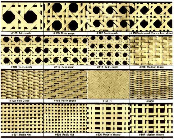 several different types of woven material