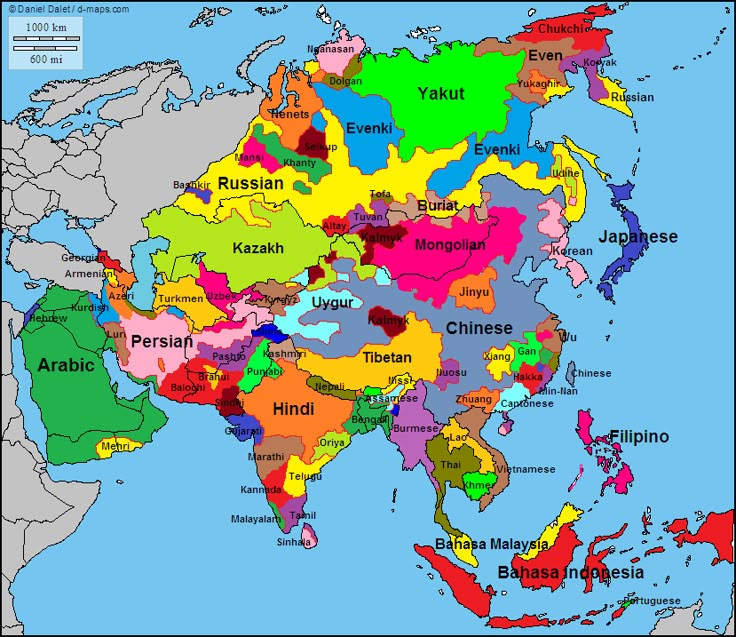 a map of the world with countries in different colors