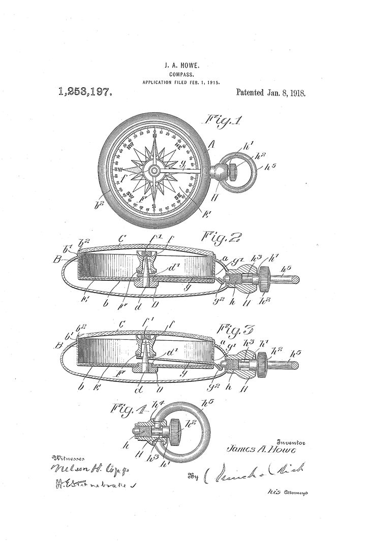 an old drawing of a clock with two handles and a key on the front side