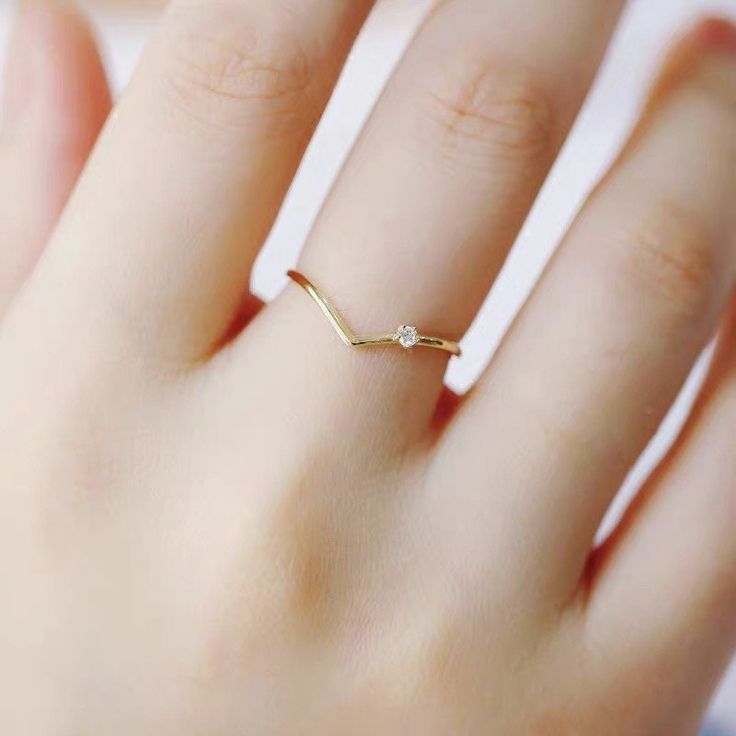 Sterling Silver 14k Gold Plated Cubic Zirconia Ring Stacking Ring V Shaped Ring Minimalist Ring Dainty Ring Engagement Wedding Ring Gift - Etsy Minimalist Gold Plated Crystal Ring As Gift, Minimalist Gold-plated Crystal Ring As Gift, Gold Plated Minimalist Crystal Ring As Gift, Dainty Diamond Ring With Vvs Clarity And Open Design, Dainty Open Diamond Ring With Vvs Clarity, Dainty Open Ring Diamond With Vvs Clarity, Silver Gold Plated Midi Rings For Anniversary, Minimalist Diamond White Ring, Minimalist Diamond White Ring Jewelry