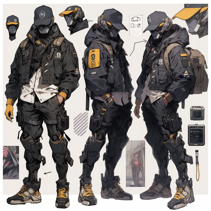 Character Design Techwear, Cool Cyberpunk Outfits, Cyberpunk Art Character, Cyberpunk Character Art Design, Cyberpunk Clothing Design, Techwear Character Design Male, Anime Sci Fi Character Design, Cyberpunk Character Concept Art, Cyberpunk Techwear Fashion