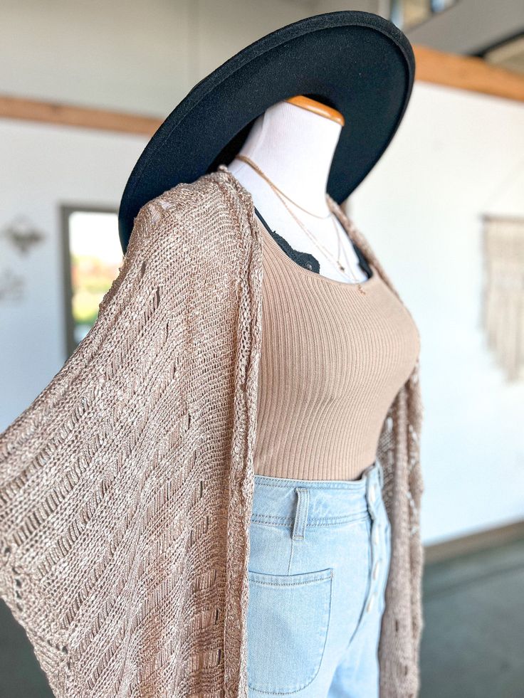 For those days when we wish we could layer on cardigans and dusters, but the weather tells you no. A perfect light layer to pretend it's Fall! A lightweight kimono with MAJOR boho vibes! Specs taken from size Small/Medium: Length: 45.5" Material: 55% Cotton// 45% Polyester Knit Kimono, Dusters, It's Fall, Boho Vibe, Medium Length, Cardigans, Boutique, Knitting