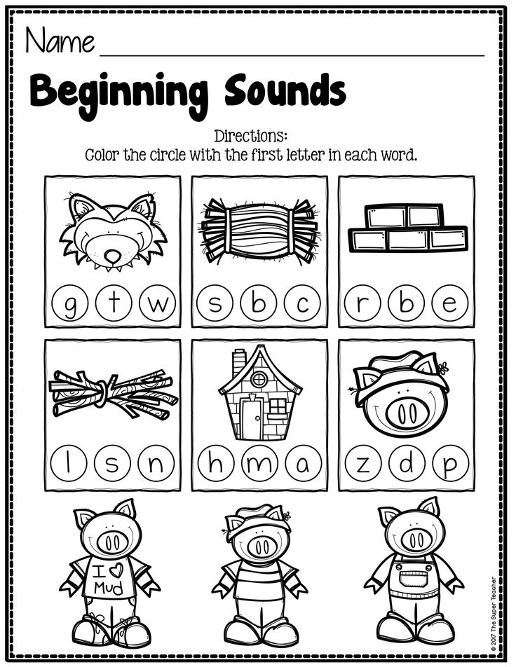 the beginning sounds worksheet for children to learn how to read and practice numbers