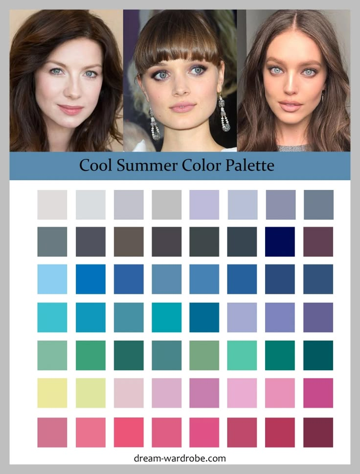 Cool Summer Color Palette, True Summer Palette, Summer Skin Tone, Color Analysis Summer, Cool True Summer, Cool Summer Palette, Summer Colour Palette, True Cool Summer, Roofing Colors