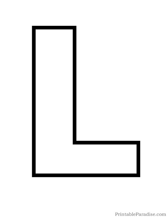 the letter l is shown in black and white