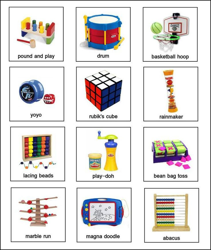 different types of toys and their names