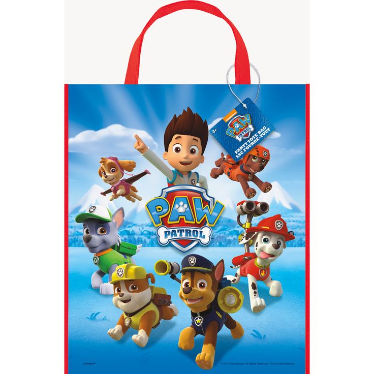 a bag with paw patrol characters on it