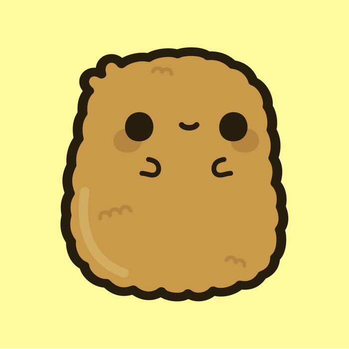 a brown cookie with eyes drawn on it's face is shown in this cartoon