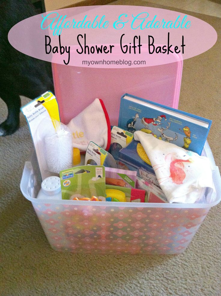 Affordable Baby Shower Gift Basket - My Own Home | Baby shower gift ...