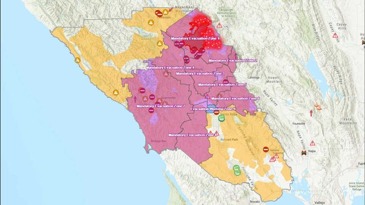 a map showing the number of fire departments in san francisco county, with areas marked red and yellow