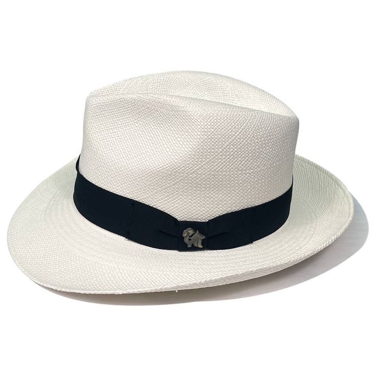 The Bigalli Classico Panama fedora is a beautiful, timeless style, made from Ecuadorian manufacturer Bigalli. The tightly woven straw is woven in spirals outward from atop the crown with great detail. The brim measures approximately 2 1/4" with a slight upturn, while the crown measures 4" and is decorated by a black grosgrain band that ends in a bow with the Bigalli Logo. Inside the hat is unlined, and comes with a padded fabric sweatband. Gambler Hat, Upf Clothing, Outback Hat, Mens Hats Fashion, Hat Stores, Boy Hat, Leather Hats, Fedora Hat