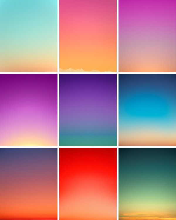 six different color variations of the same background