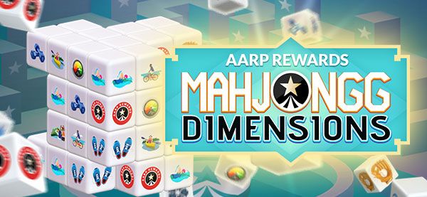 the mahlongg dimensionals logo is surrounded by dice