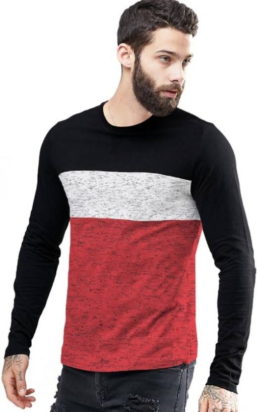 Men's Stylish T- Shirt (Code: 13SK) Husband Fashion, Sweatshirt Refashion, Stylish Shirts Men, Full Sleeve Tshirt, Polo Shirt Design, Shirt Print Design, Girls Clothing Sets, Mens Shirt, Mens Casual Outfits