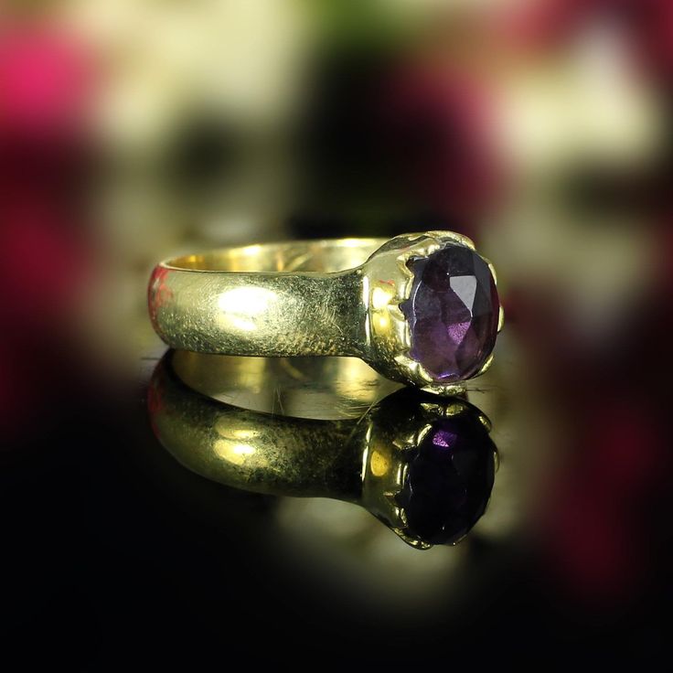 Purple Amethyst Hydro Gemstone Ring- Victorian Ring- Gold Plated Brass- Handmade Ring- Wedding Ring- Hydro Jewelry- Everyday Ring for Women D E S C R I P T I O N : Metal : Brass Plating : Gold Plated Gemstone : Purple Amethyst Hydro Weight : 3.47 Gram Approx Stone Size : 8 X 6 MM Approx ❣❣ Handmade Item ❣❣ **Made to Order** » G EM S T O N E D E T A I L « **Gemstone structure may vary from the image as two gemstones do not have the same structure** If you want to see the picture of gemstone, then Gemstone Signet Ring With Round Band For Wedding, Yellow Gold Amethyst Ring With Bezel Setting For Wedding, Wedding Signet Ring With Gemstone In Round Band, Gold Amethyst Solitaire Ring For Wedding, Formal Amethyst Ring With Stone Setting, Gold Amethyst Ring With Round Band For Wedding, Formal Round Amethyst Ring With Stone Setting, Oval Amethyst Ring With Bezel Setting For Wedding, Wedding Amethyst Ring With Bezel Setting