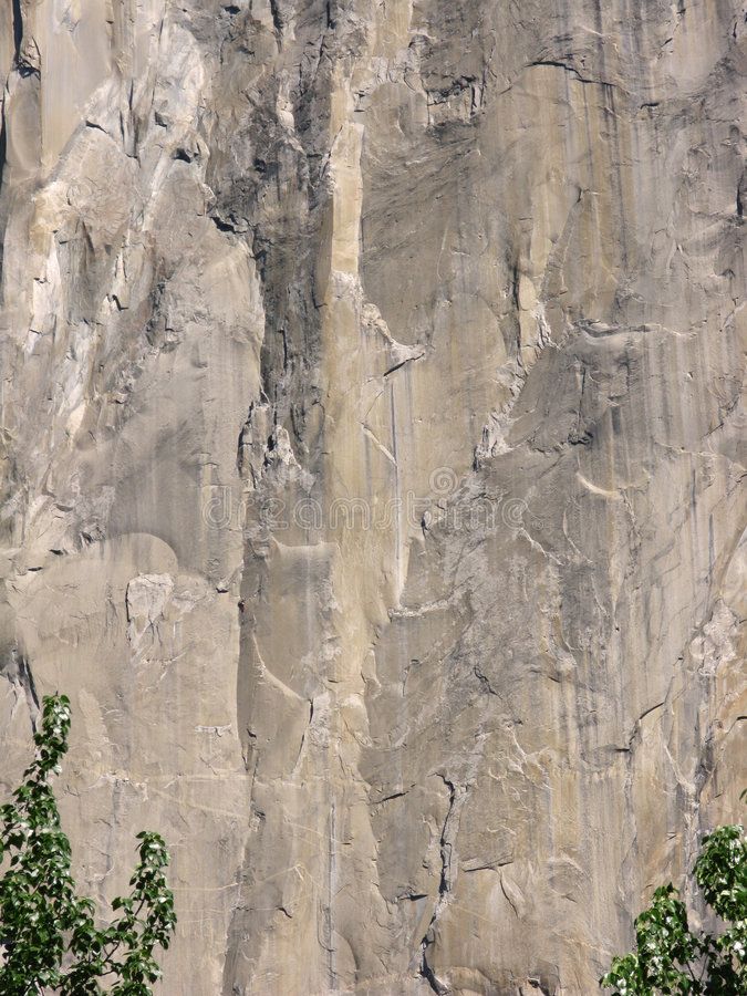 the side of a large rock face with trees growing in front of it royalty images