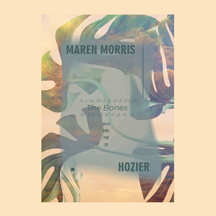 an abstract poster with the words maren morris and hozier