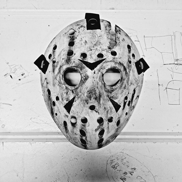 Friday the 13th Jason Voorhees custom made black and white part 3 mask ...