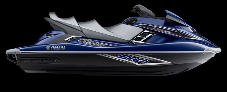 a blue and black jet ski on a black background