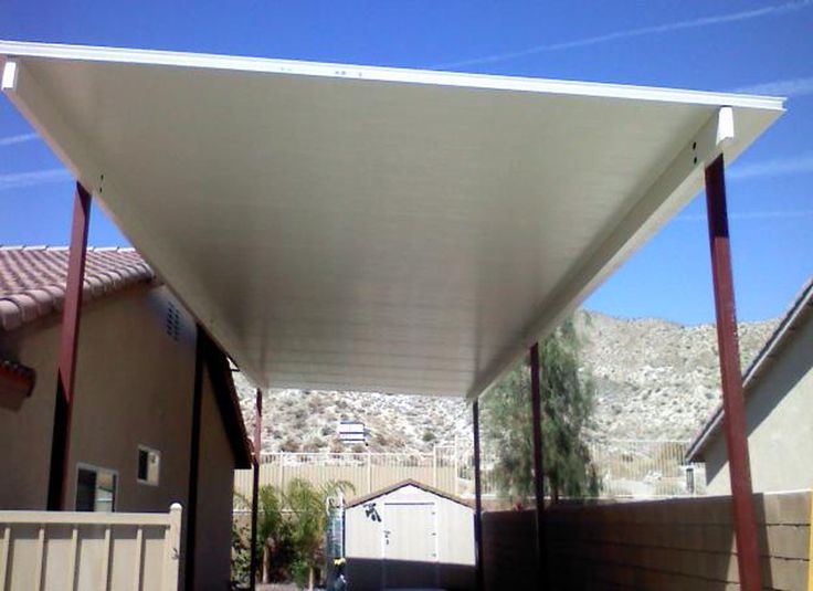 an image of a white awning over a house