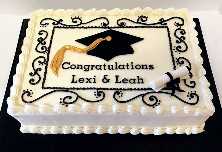 a graduation cake with congratulationss on it