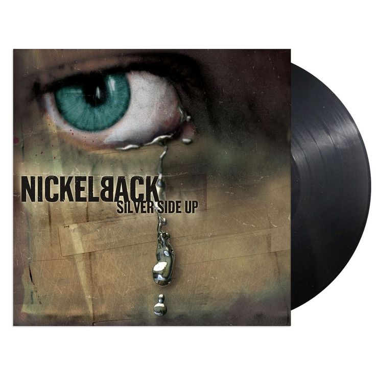 a black vinyl album cover with an eye in the center and text that reads nickeljack silver side up